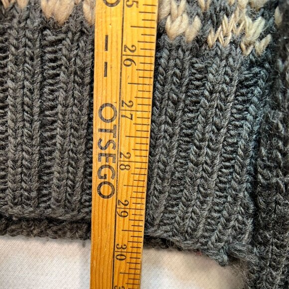 American Eagle Outfitters Mens Pullover Sweater Large Gray Knit Holiday Winter - Picture 6 of 10